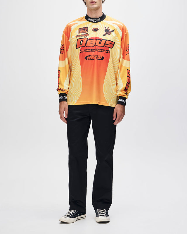 Maillot Moto Pledge - Orange Lever de Soleil