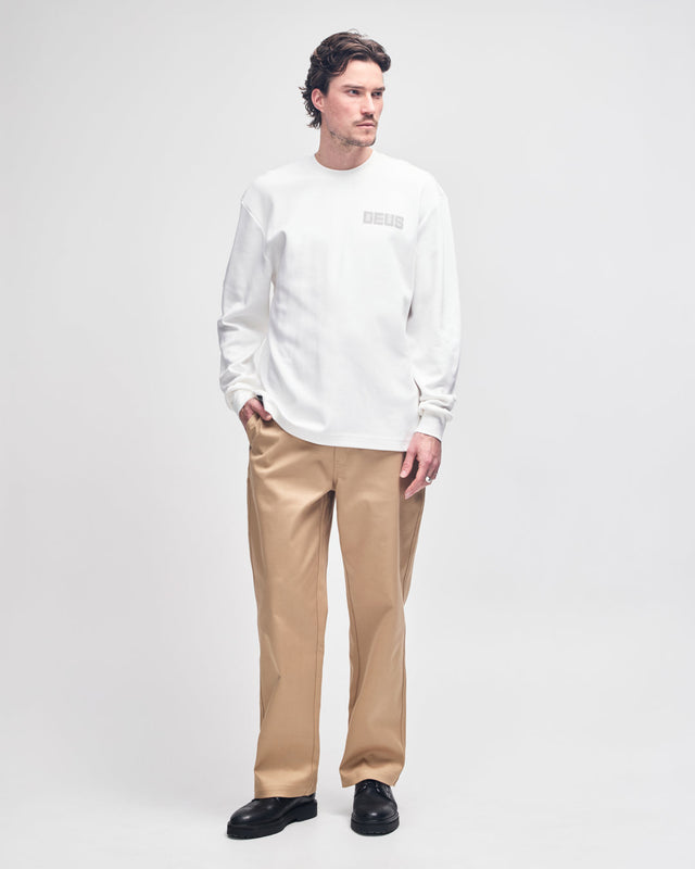 T-shirt Be First Ls - Blanc vintage