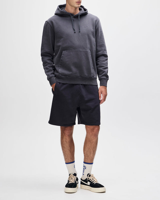 Shield Garment Dyed Track Short - Black