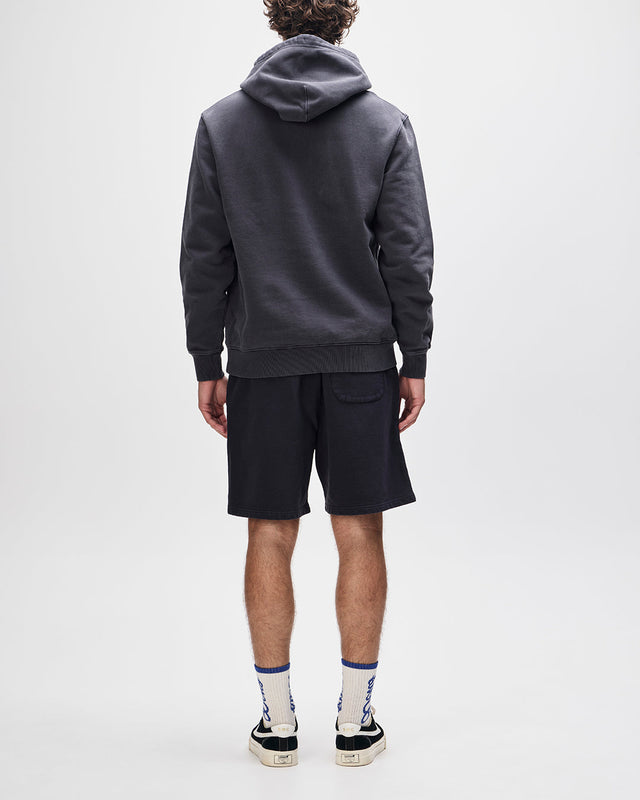 Shield Garment Dyed Hoodie - Black