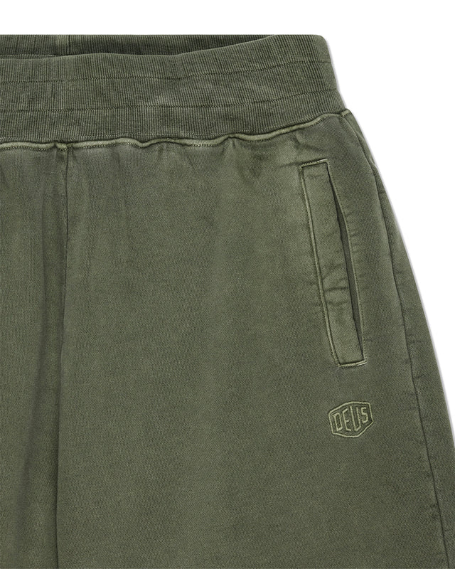 Shield Garment Dyed Track Short - Cypress Green