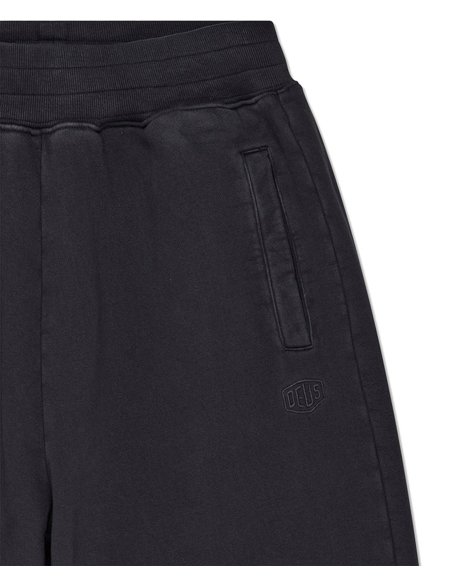 Pantalon de survêtement teint en pièce Shield - Noir