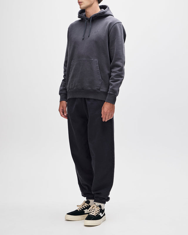 Pantalon de survêtement teint en pièce Shield - Noir