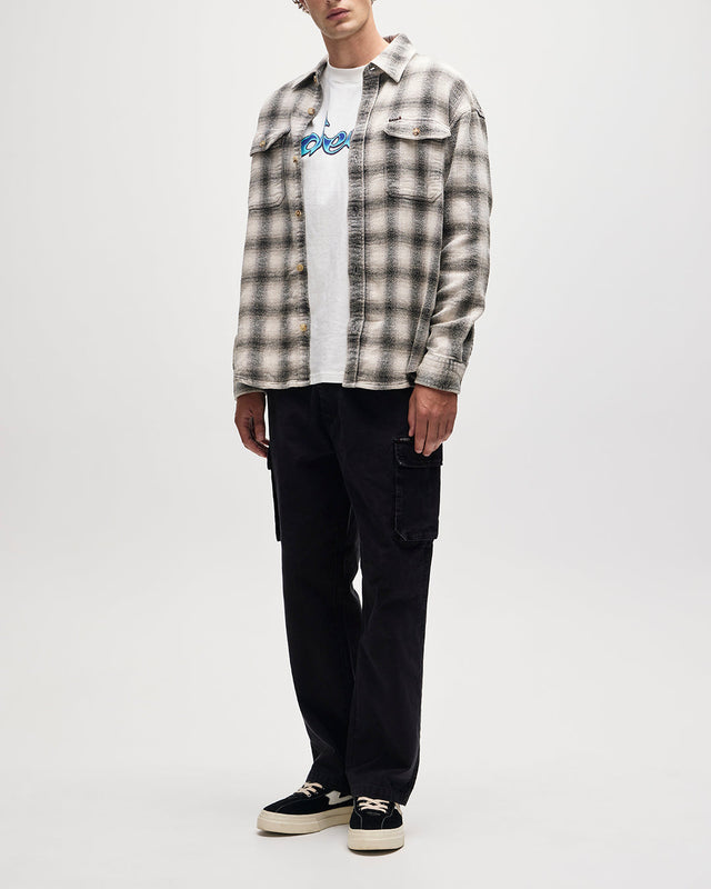 Too Busy To Work Check Shirt - White Check