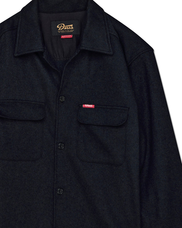 Clayton Wool Shirt - Black
