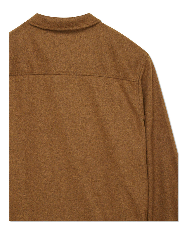 Clayton Wool Shirt - Bronze Brown
