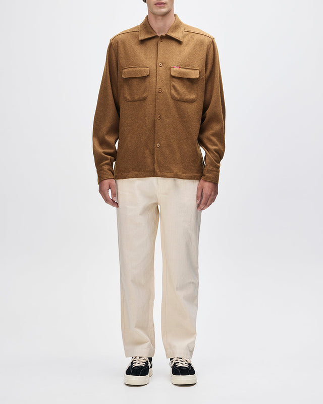 Clayton Wool Shirt - Bronze Brown