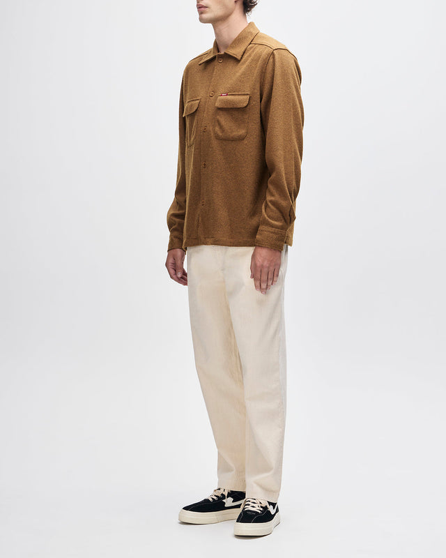 Clayton Wool Shirt - Bronze Brown