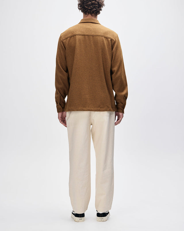 Clayton Wool Shirt - Bronze Brown