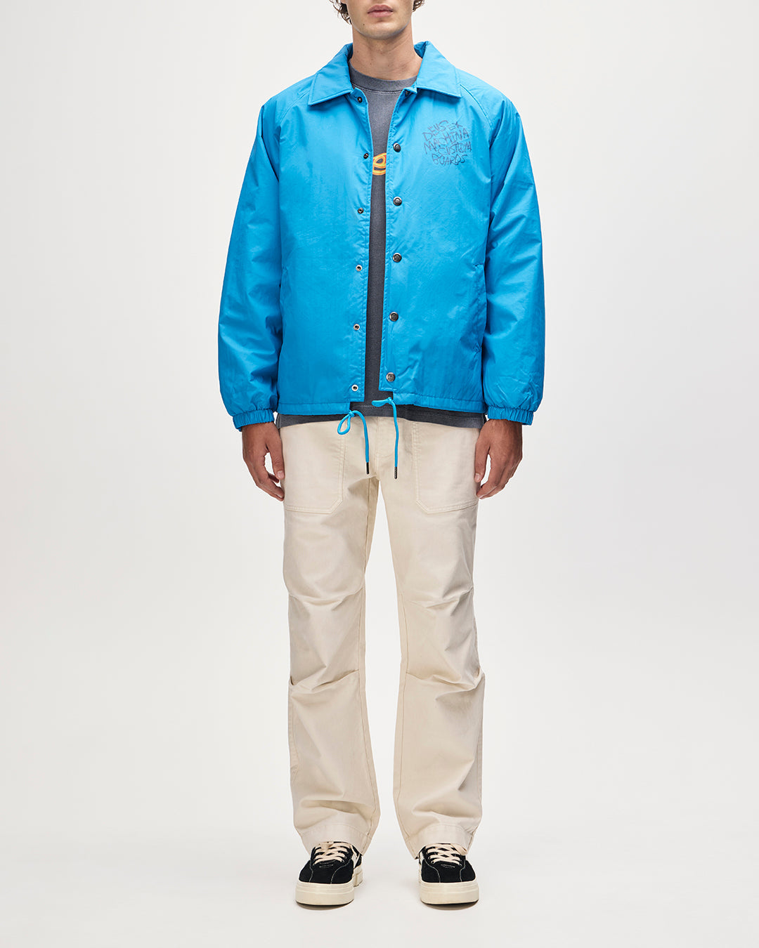 Jackets | Deus Ex Machina | Scrawler Coach Jacket - Wave Ride Blue