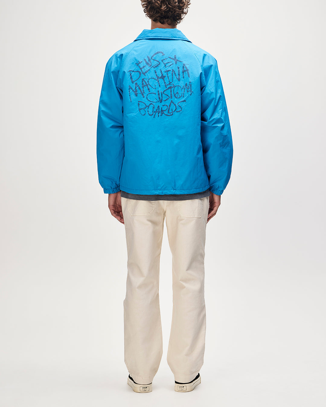 Jackets | Deus Ex Machina | Scrawler Coach Jacket - Wave Ride Blue