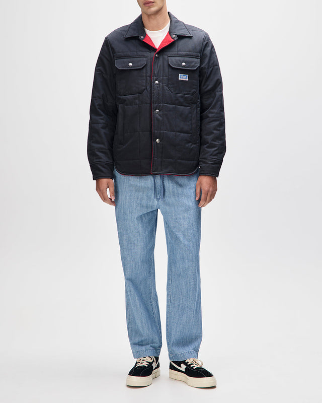 Maxwell Waxed Overshirt - Black