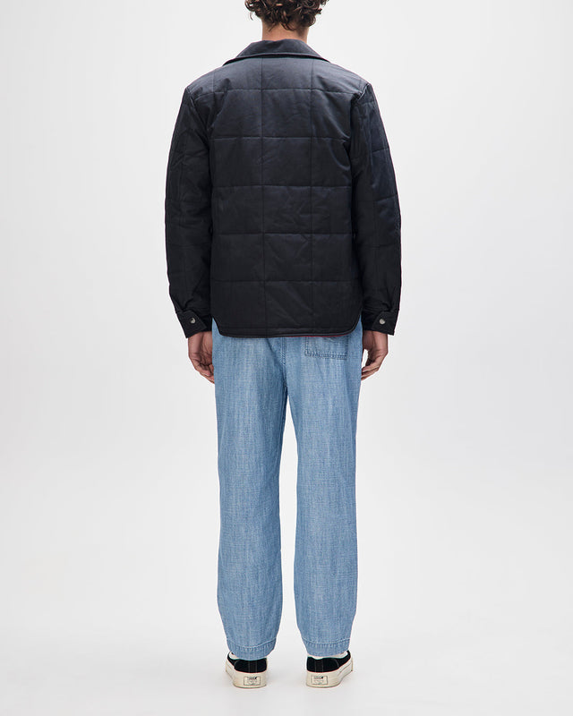 Maxwell Waxed Overshirt - Black