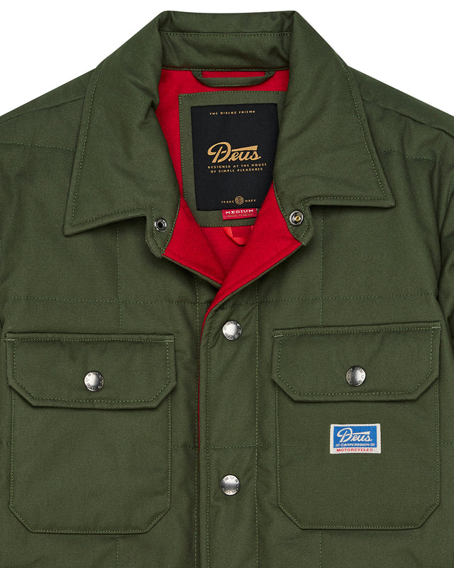 Maxwell Waxed Overshirt - Cypress Green