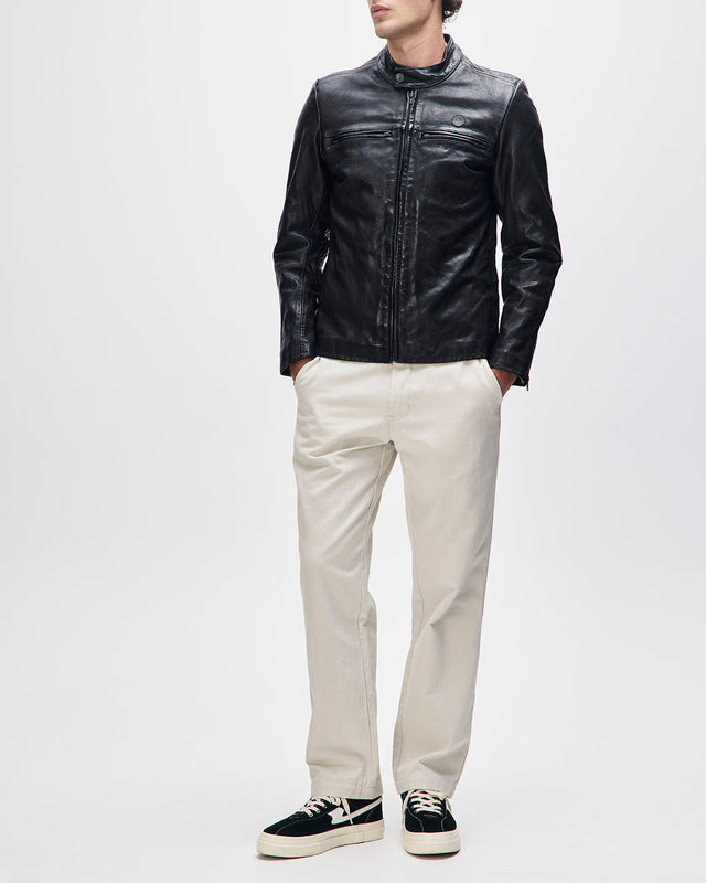Chaqueta de cuero Cruiser - Negra
