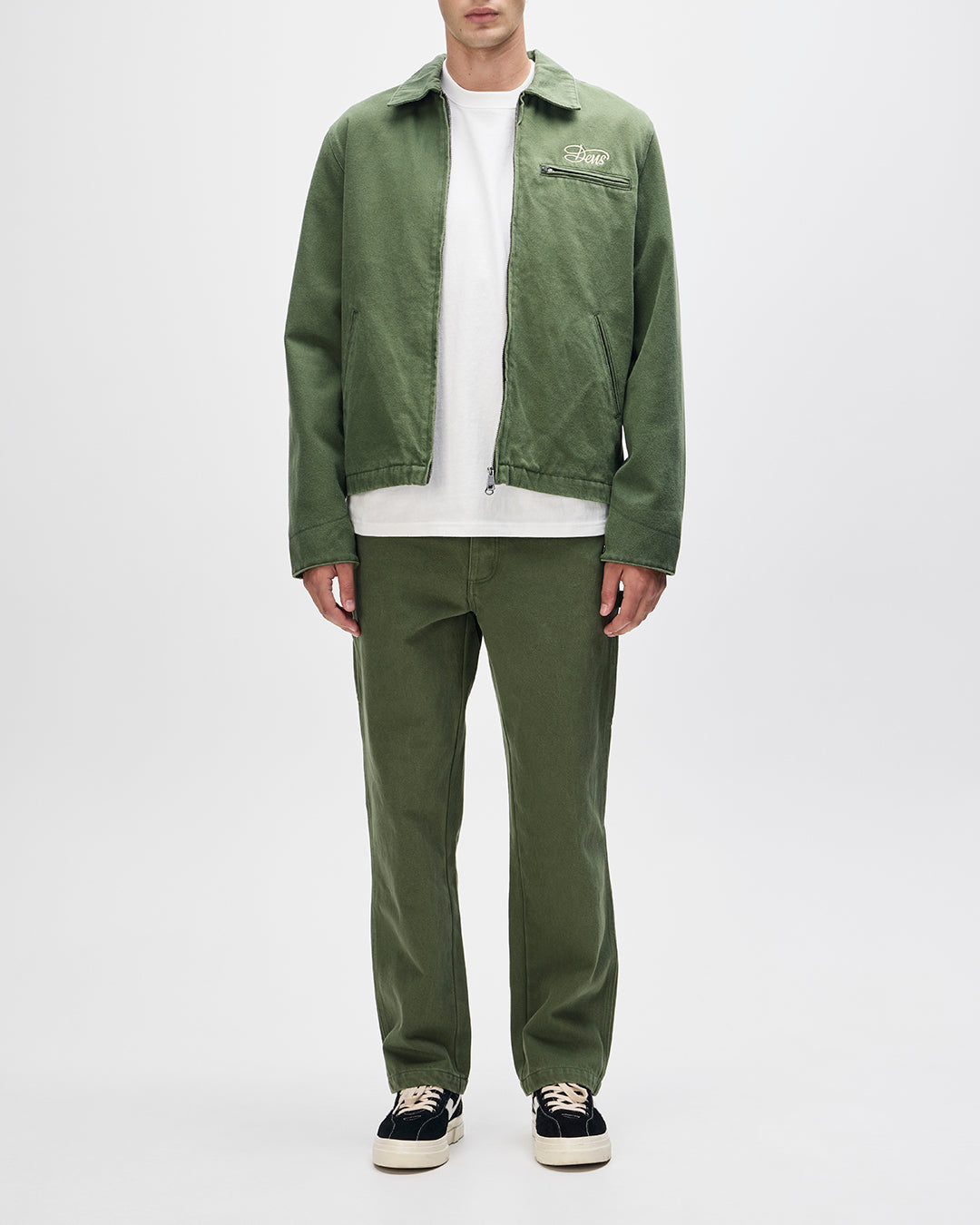 Jackets | Deus Ex Machina | Workwear Overdye Jacket - Cypress