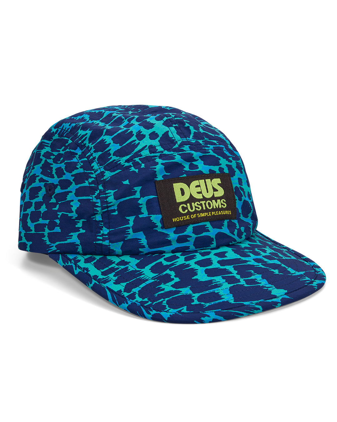 Hats | Deus Ex Machina | Clement 5 Panel Cap - Wave Ride Blue