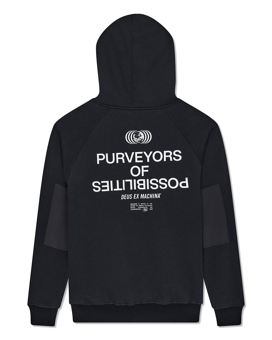 Fleece | Deus Ex Machina | Axis Hoodie - Black – Deus Ex Machina