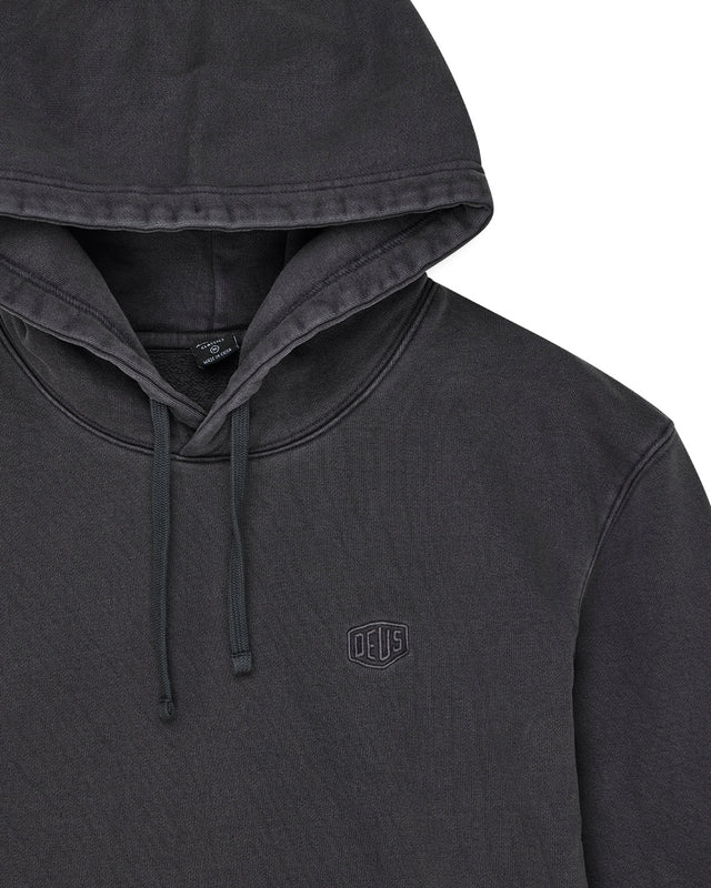 Shield Garment Dyed Hoodie - Black