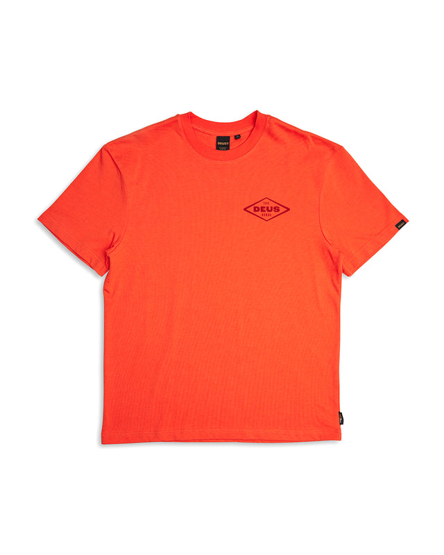 Old Customs Tee - Mandarin Red