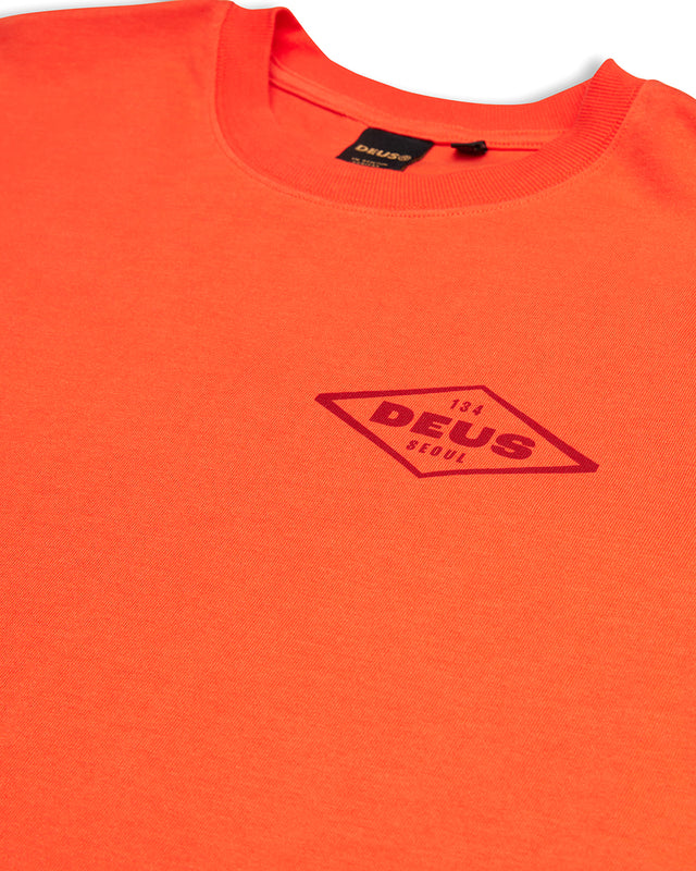 Old Customs Tee - Mandarin Red