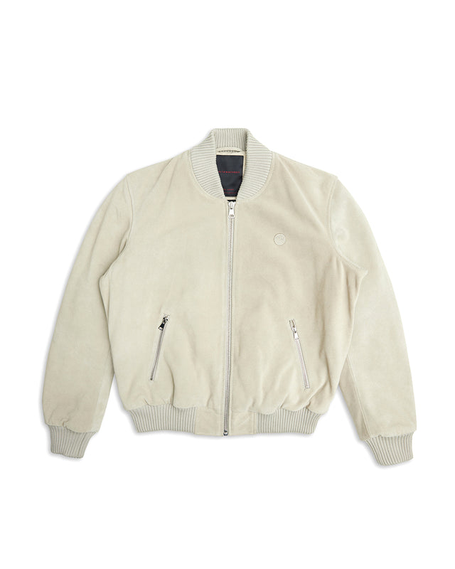 Thunder Suede Bomber - Dirty White