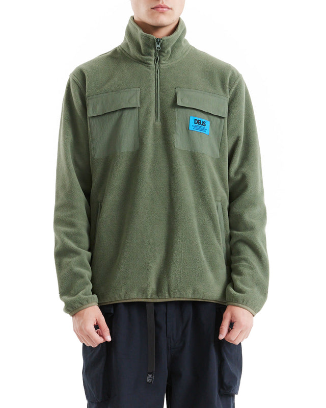 Section Zip Neck Fleece - Clover