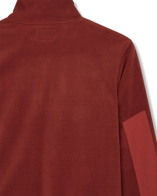 Section Zip Neck Fleece - Terracotta