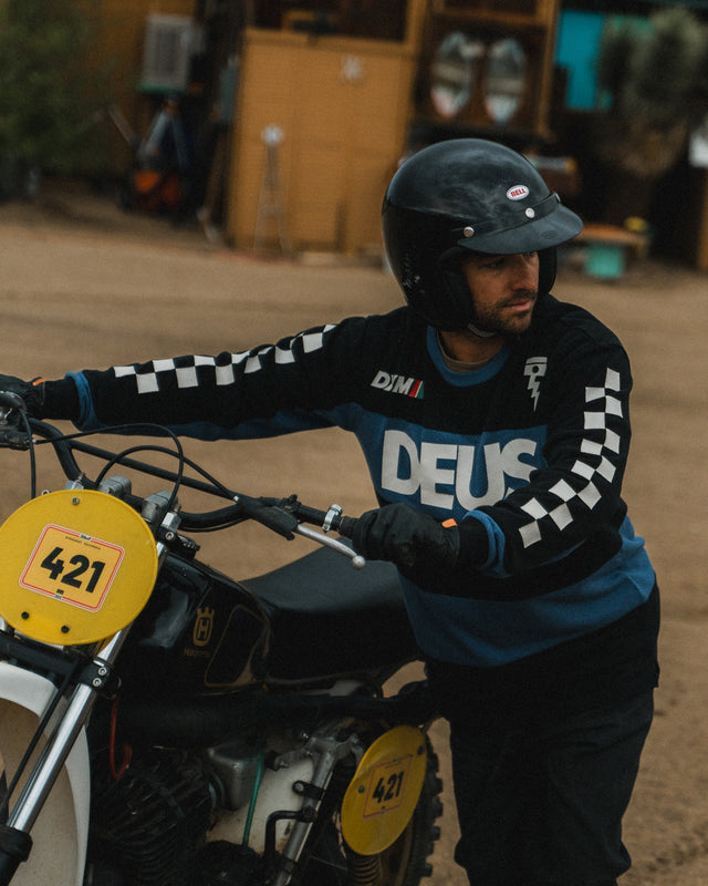 Vilander Moto Jersey - Mechanic Blue Combo