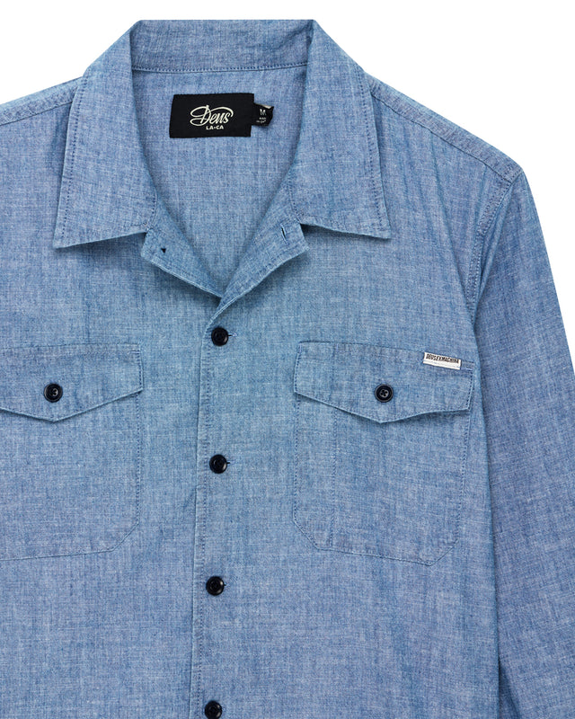 Forecourt Denim Shirt - Indigo Chambray