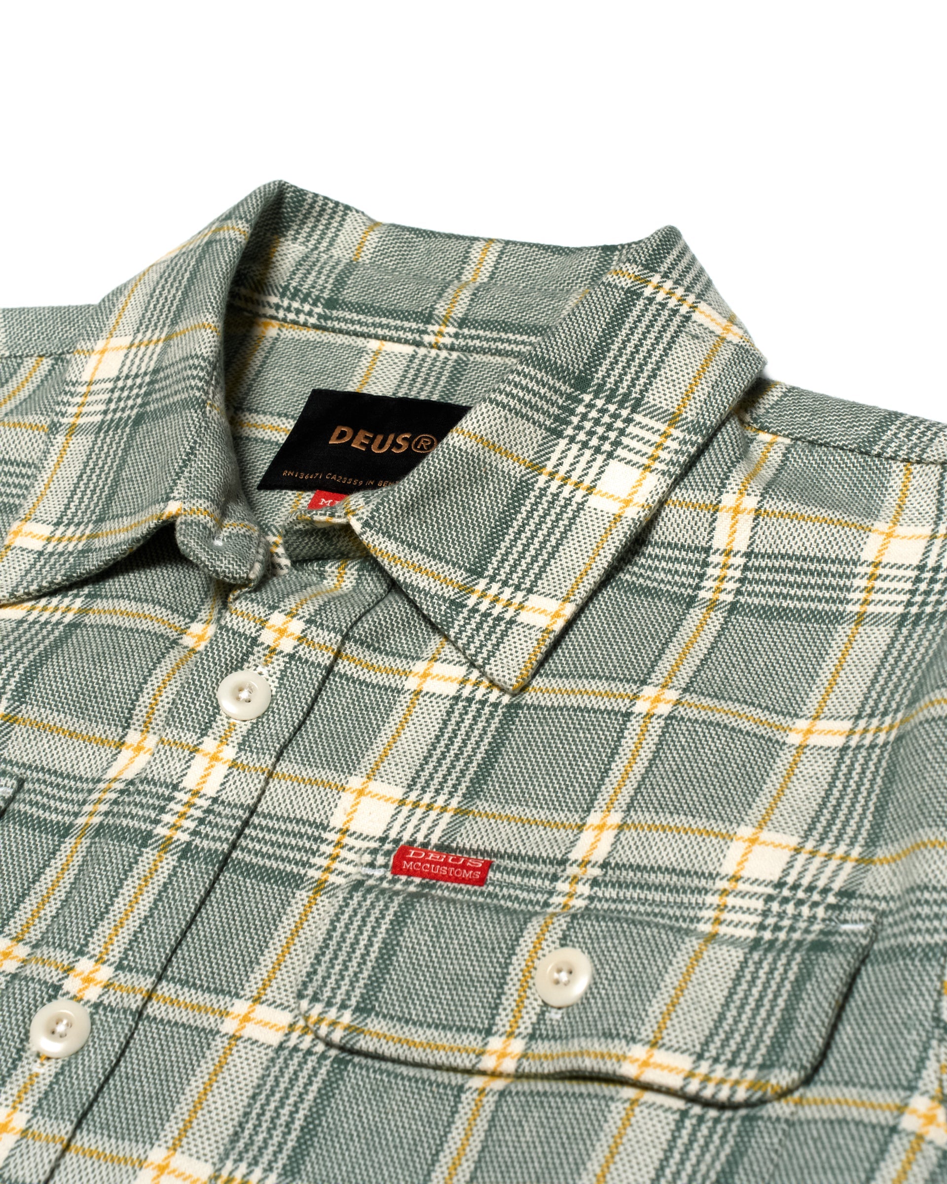 Shirts | Deus Ex Machina | Vacay Check Shirt - Tendril Green