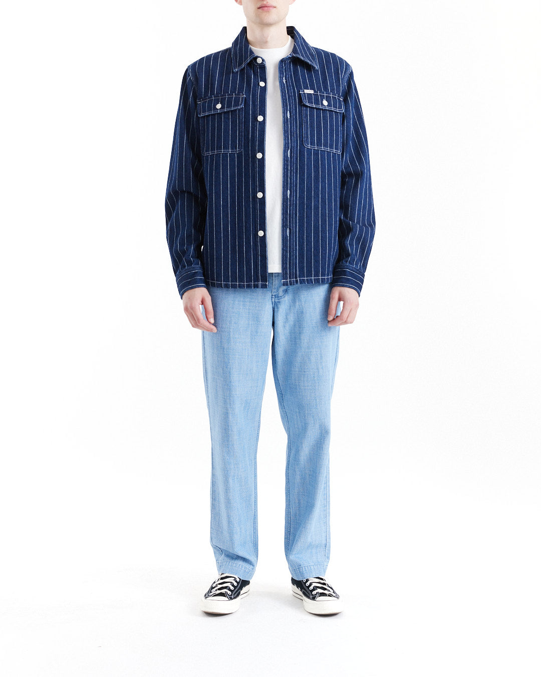 Shirts | Deus Ex Machina | Vacay Stripe Denim Shirt - Indigo