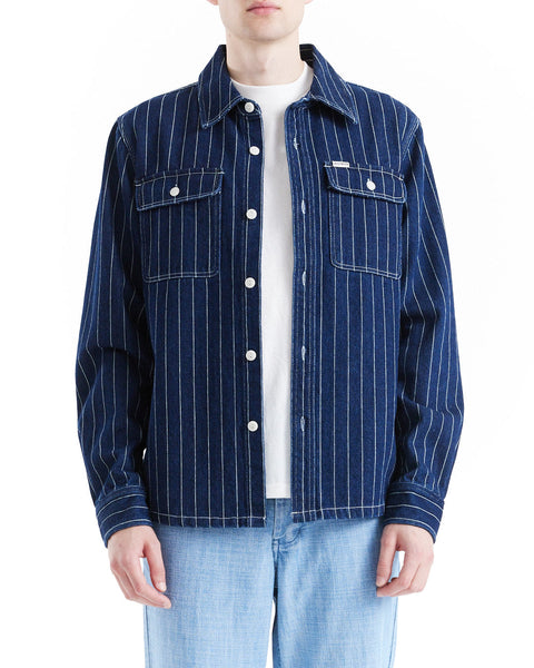 Shirts | Deus Ex Machina | Vacay Stripe Denim Shirt - Indigo