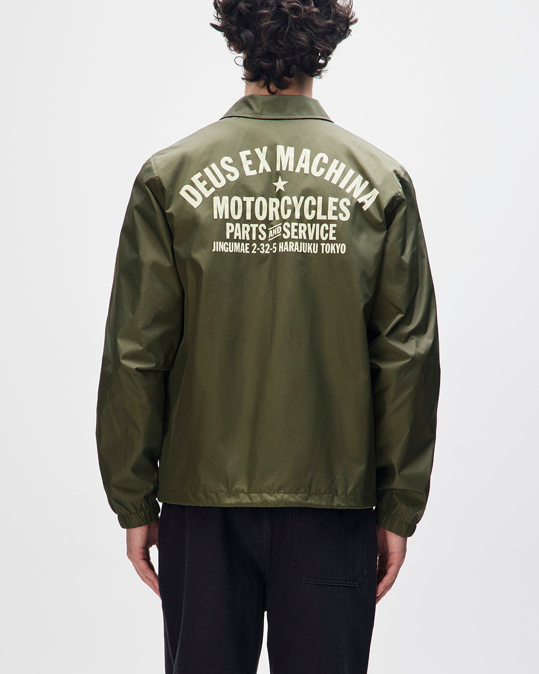Chaquetas | Deus Ex Machina | Harajuku Coach - Verde Ciprés – Deus