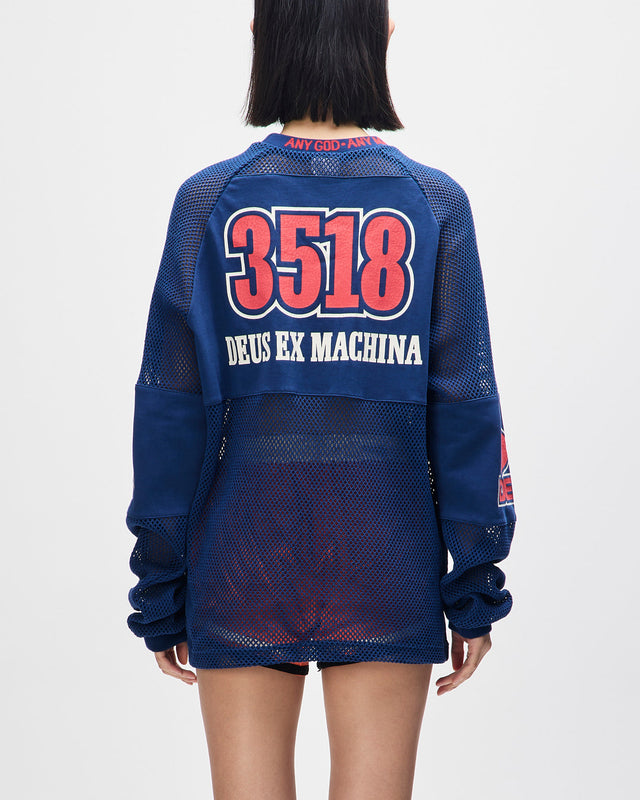 Staff Party Moto Jersey - Navy Peony