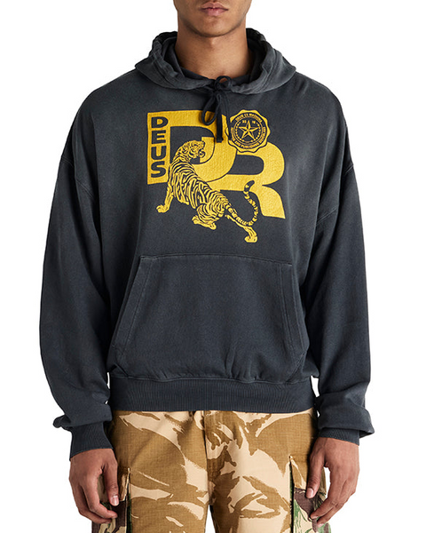 Womens Fleece | Deus Ex Machina | Strong Arm Hoodie - Anthracite
