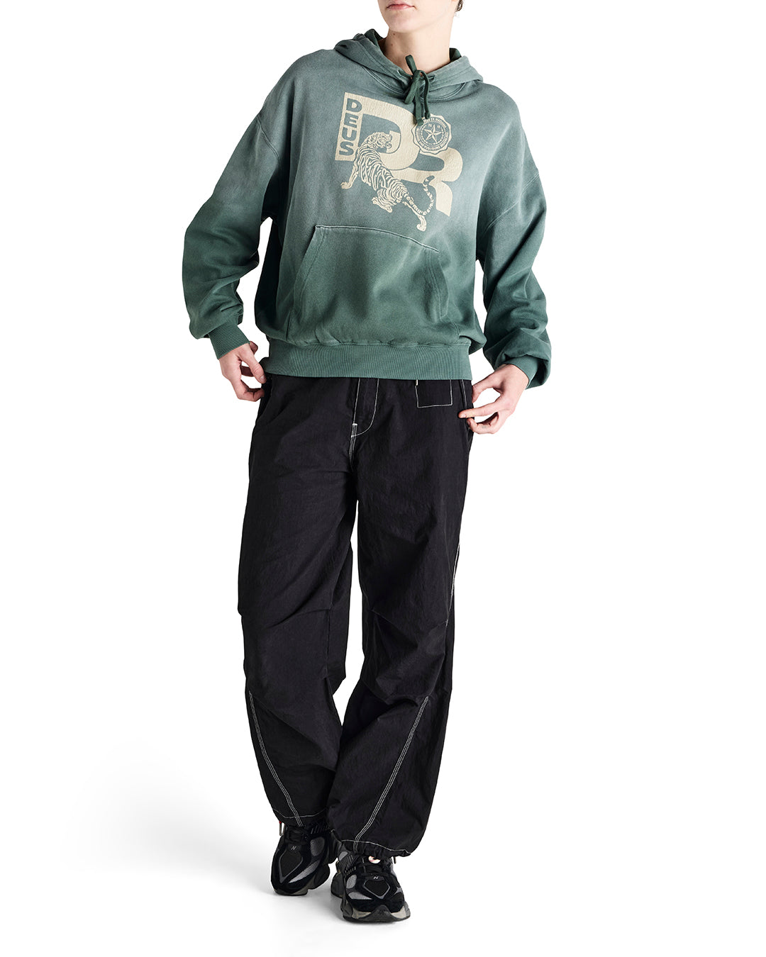 Womens Fleece | Deus Ex Machina | Strong Arm Hoodie - Dark Forest