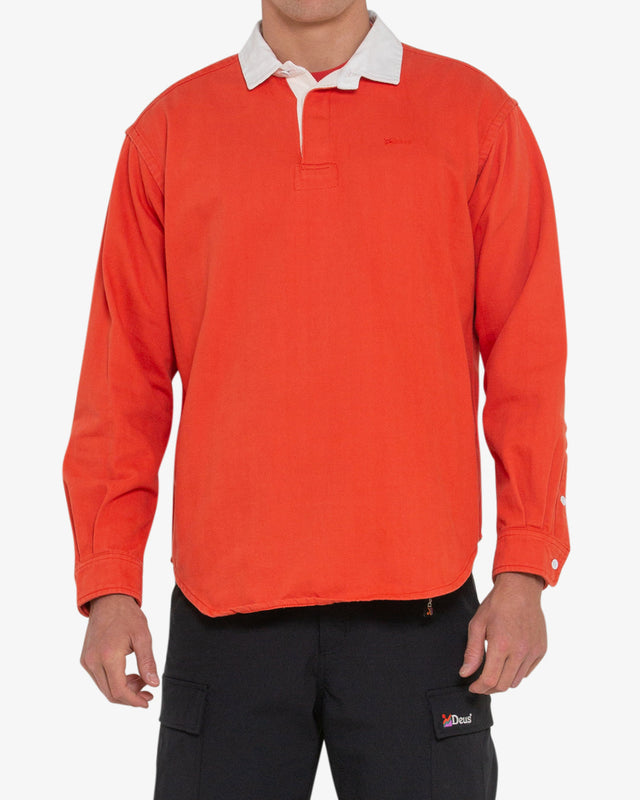 Leon Rugby Shirt - Red Clay