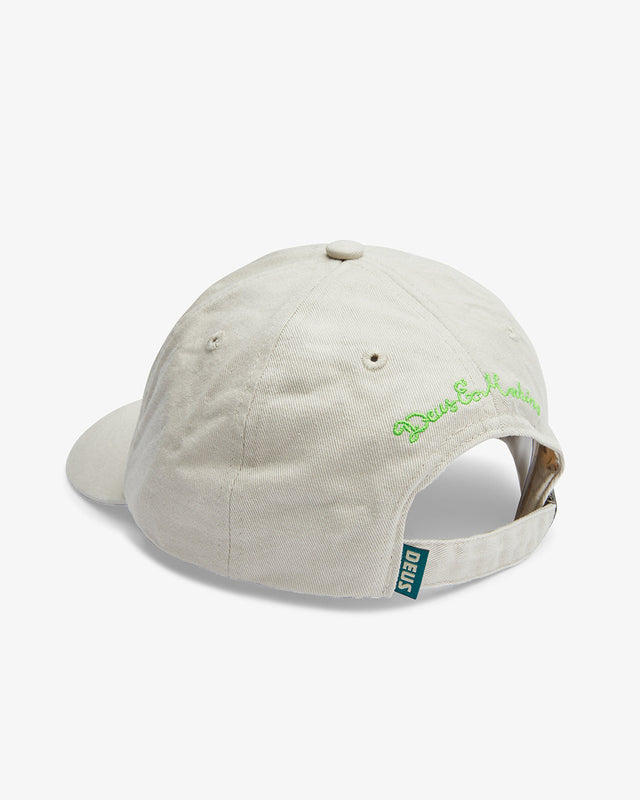 classic 6 panel dad cap with front, side and back embroidered artwork in 100% cotton twill with a heavy enzyme stone wash