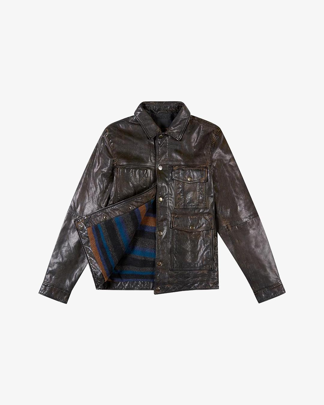 Deus leather outlet jacket