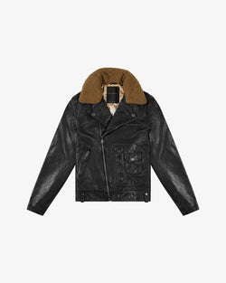 Nail Leather Jacket - Black