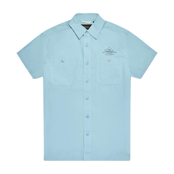 Service Poplin Shirt - Milky Blue
