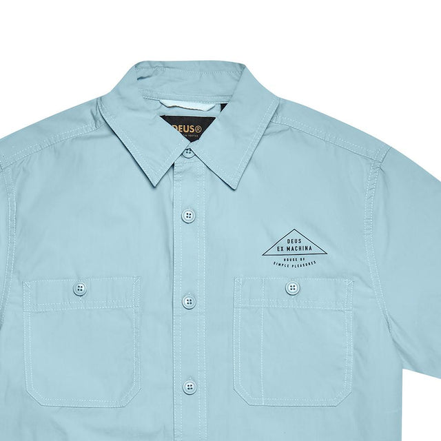 Service Poplin Shirt - Milky Blue