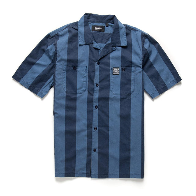 Vertigo Stripe Shirt - Navy Blue