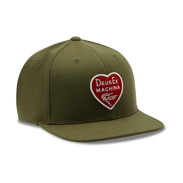 Heart Baseball Cap - Olive