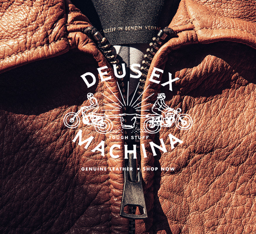 Blouson cuir deus ex machina hot sale